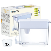 Freco van Bluetech waterfilterdispenser 7 l ongeveer 30 kopjes lcd timer inclusief 3 stuks filters 7 l waterreservoir past in koelkast