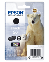 Epson ijsbeer enkelverpakking zwart 26 Claria Premium inkt