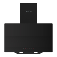 Wiggo WE A533G(B) wandgemonteerde afzuigkap breedte 495 mm