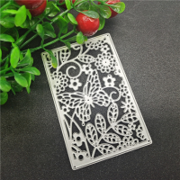 WhereHike creatieve vlinder metalen snijmallen sjabloon voor plakboeken, preeggereedschap voor papieren kaarten en albumdecoratie, een vlinder en een groen blad