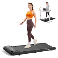 Merach loopband, onder bureau loopband, draagbare mini loopbanden voor thuis, naadloze éénstuksmal ontwerp, 120 kg loopband met afstandsbediening, app, led display