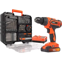 Powerplus 20 V Accuboormachine POWDP15300 met 1 Accu, Oplader en 78 Accessoires, Max Koppel 40 Nm, 2 Snelheidsinstellingen