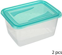 5Five Set voedselopslagdozen   2 stuks, 2 L, Transparant