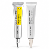 MARY&MAY gerichte oogverzorgingsduo – spicule retinol PDRN crème + tranexaminezuur & glutathion oogcrème