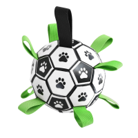 Blinkit Interactieve Opblaasbare Hondenvoetbal, Lichtgewicht en Veerkrachtig, Slijtvaste en Bijtvaste Vlechtstructuur, Draagbaar en Compact opbergbaar, Geschikt voor Alle Rassen   15 cm