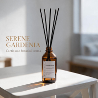 Slanke fles met reeds, gardenia, 120 ml, 1 stuk
