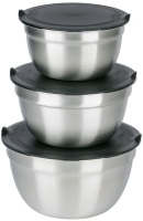 Alpina rvs komset   grijs, 3 stuks