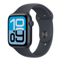 Apple Watch SE 3 GPS + Cellular 44 mm Midnight aluminium case met Midnight sportband   M/L