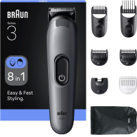 Braun MG Styler MGK3540 multifunctionele trimmer   1 stuk   5 in 1 verzorgingsset   zelfslijpende messen