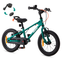 RoyalBaby+Kids fiets+ Aluminium EZ Freestyle+ 14 inch groen, Netto gewicht 7.4 Kg