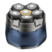 Sparoma scheerapparaat ontworpen voor kale mannen   een elektrisch scheerapparaat met 6 magnetische zwevende scheerkoppen, met IPX6 waterbestendigheid, uitgerust met een intelligent LED display, met een batterijduur van 150 minuten   FK 8750, blauwe versi