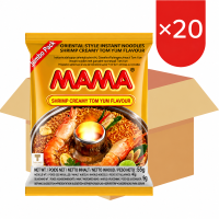 MAMA instantnoedels met romige tom yum garnalensmaak jumbopak 20 x 90 g doos geïmporteerd uit Thailand