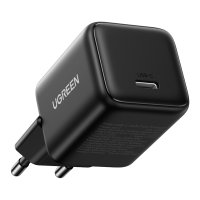 UGREEN X512 20 W GaN 1x USB C wandlader   zwart compatibel met iPhone 17/16/15, iPad Pro, Pixel 9, Samsung Galaxy S24/S23, Tab A8/S8, enz.
