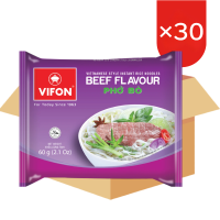 VIFON Instant rijstnoedels met rundvleessmaak Pho Bo 30 x 60 g