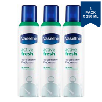 Vaseline Deo Active Fresh 250 ml (3 Pack)