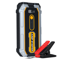 Porbi S306 Auto Jumpstarter 1200 A Piek Draagbare Jumpstarter Power Pack, 12800 mAh Accu Booster voor 12 V Benzine & Diesel Voertuigen, SUV, Motorfiets & Boot, USB Noodstroombank met LCD Display & LED Licht