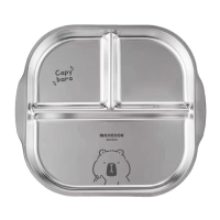 Maxcook 304 Rvs Vierkante 3 Vakken Schotel   Capivara