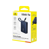 IPhone17 geschikt Baseus PicoGo Digitale Display Powerbank 10000 mAh 45 W Interstellaire Zwart