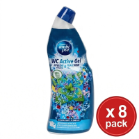 Ambi Pur WC Active Gel maanlicht bloemen   8 x 750 ml