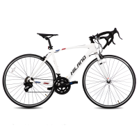 Hiland, Alliance, 700C lichtgewicht racefiets voor volwassenen, unisex, 14 versnellingen, wit, maat L