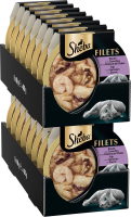 Sheba Filets nat kattenvoer   Garnalen, oceaanvis & kip in saus 16 x 60 g