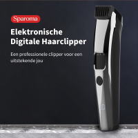Sparoma tondeuse voor heren   draadloze haar  en baardtrimmer, met lengte instelling met 10 standen, precisiebladen van 0,1 mm, lcd batterijdisplay en opladen tijdens gebruik, laag geluidsniveau   FK 302