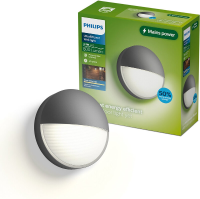 Philips Capricorn Wandlamp   Buitenverlichting   Weerbestendig: IP44   Warmwit licht: 2700K   Antraciet