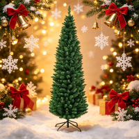 1 St 5 ft/1,5 m groene kunstkerstboom, premium scharnierende dennenboom met massief metalen poten, perfect voor thuis, winkels en feestdecoratie (kunstkerstboom)