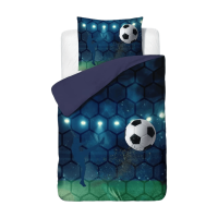 Sleeptime Dekbedovertrek Kinder Voetbal   Single   140 x 200/220 + 1 x Kussensloop 60 x 70