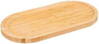 Secret de Gourmet Bamboe Serveerplaat   Ovaal, 30 x 15 cm, Natuurlijk