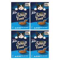 Felix Soep vis nat kattenvoer 6 * 4 = 24 × 48 g