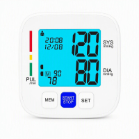 Treesmile U83H bovenarmbloeddrukmeter, automatische digitale bloeddrukmeter, compact ontwerp, 22 42 cm manchet, 2 x 90 geheugenplaatsen, automatische gemiddelde van 3 metingen, voor thuisgebruik & senioren
