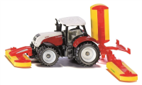 Siku Steyr tractor met Pöttinger maaier   rood, 11,3 x 11,8 x 4,3 cm