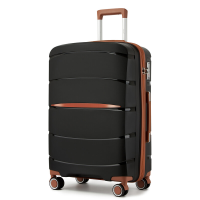 Kono 24 inch PP harde schaal medium koffer met TSA slot en stille zwenkwielen, lichtgewicht krasbestendig bagage voor zakenreizen