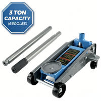 LARBANKE 3 ton zware hydraulische trolley met 360° zwenkwielen, 135–460 mm