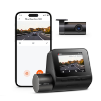 70Mai Dashcam A200 1, Dual 1080P HDR Voor  en Achtercamera, 60 FPS vloeiende opname (voor), 70mai Night Owl Vision, 130° kijkhoek, 2'' IPS scherm, WiFi App bediening