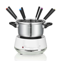 MELISSA elektrische fonduepan 2 l 1200 W roestvrij staal / wit