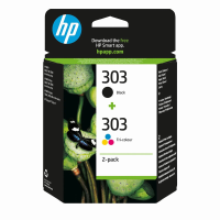HP 303 originele zwarte/driekleuren inktcartridges, 2 pack   3YM92AE#LS1