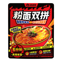 Zhazhahui poedernoedels double pack (Xinjiang gebakken rijstnoedels + Koreaanse kipkruiden noedels) 251 g