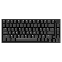 AJAZZ AK820 75% bedraad mechanisch toetsenbord, US QWERTY indeling, hot swappable lineaire switches, gasket mount, witte achtergrondverlichting, 83 toetsen met CNC volumeknop, Poron schuim, OEM profiel PBT toetsdoppen, compatibel met PC/Windows/Mac, rode 
