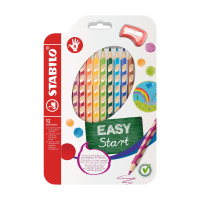 STABILO EASYcolors   Ergonomische kleurpotlood   Rechtshandig   Set van 12   Assorti kleuren met puntenslijper