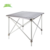 BRS Z31 meerpersoons campingtafel, draagbare opvouwbare aluminium tafel met verstelbare hoogte, 69 cm × 69 cm (27,17 inch × 27,17 inch)