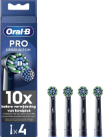 Oral B Pro Cross Action zwarte opzetborstels, 4 stuks