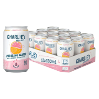 Charlie's Sparkling Water Grapefruit   12 x 330 ml