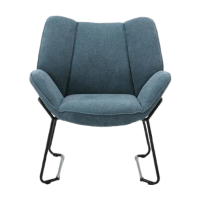 CHAIRUS gestoffeerde fauteuil voor de woonkamer, enkelzits accentstoel met metalen poten