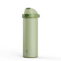 24 Oz dual opening sportfles met pop top dop (handgreep met uitsparing) – lichtgroen