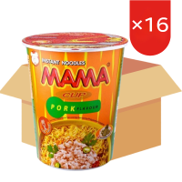 MAMA Instant Noodles Varkensvleesbekertje 16 x 70 g Varkensvleessmaak Noedelsdoos