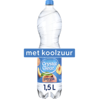 Crystal Clear Sprankelend Perzik Smaak Water   1.5 L