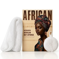 Persoonlijke verzorging Afrikaanse netspons 70 g witte spons en witte gezichtsscrub