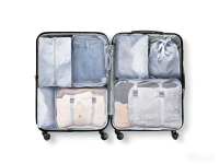 ANQI Set bagage organizers voor handbagagekoffer (7 stuks) grijs